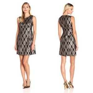 Ivanka Trump Brocade Metallic Shift Dress 14